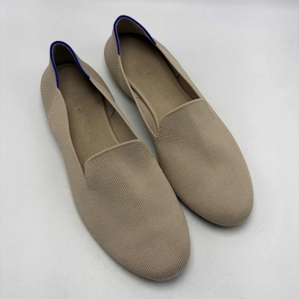Rothy's The Loafer Womens 11.5 Beige Casual Classic Slip On Ballet Flats Shoes